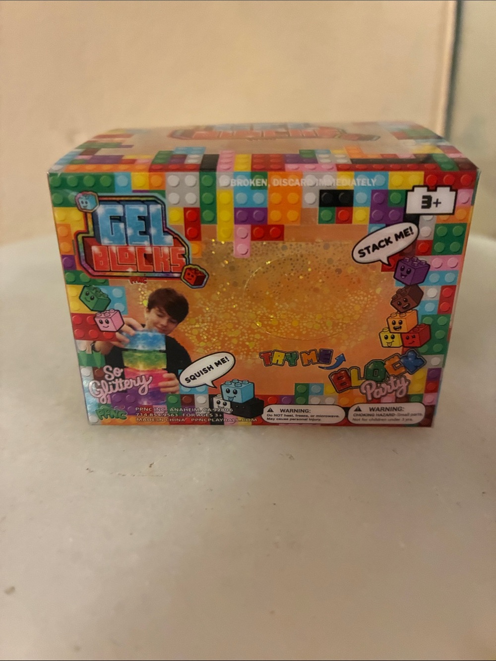 Gel Blocks Glitter Sensory Toy - Yellow